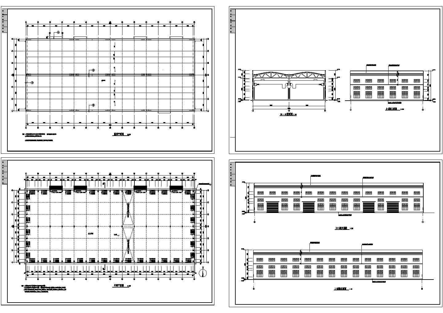 某现代标准工厂建筑全套设计详细施工CAD图纸