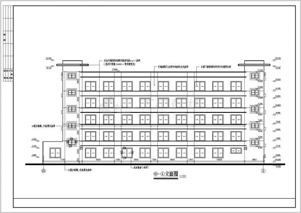 厂房设计_某现代标准大型公司厂房建筑设计详细施工CAD图纸-图二