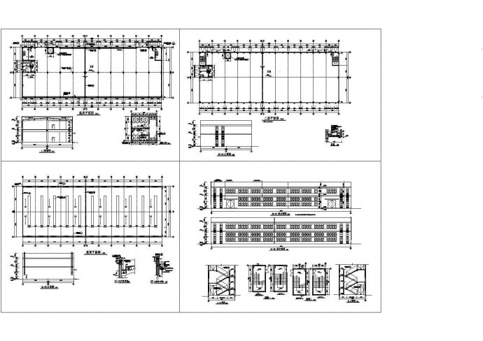 某现代标准大型车间建筑设计详细施工CAD图纸_图1