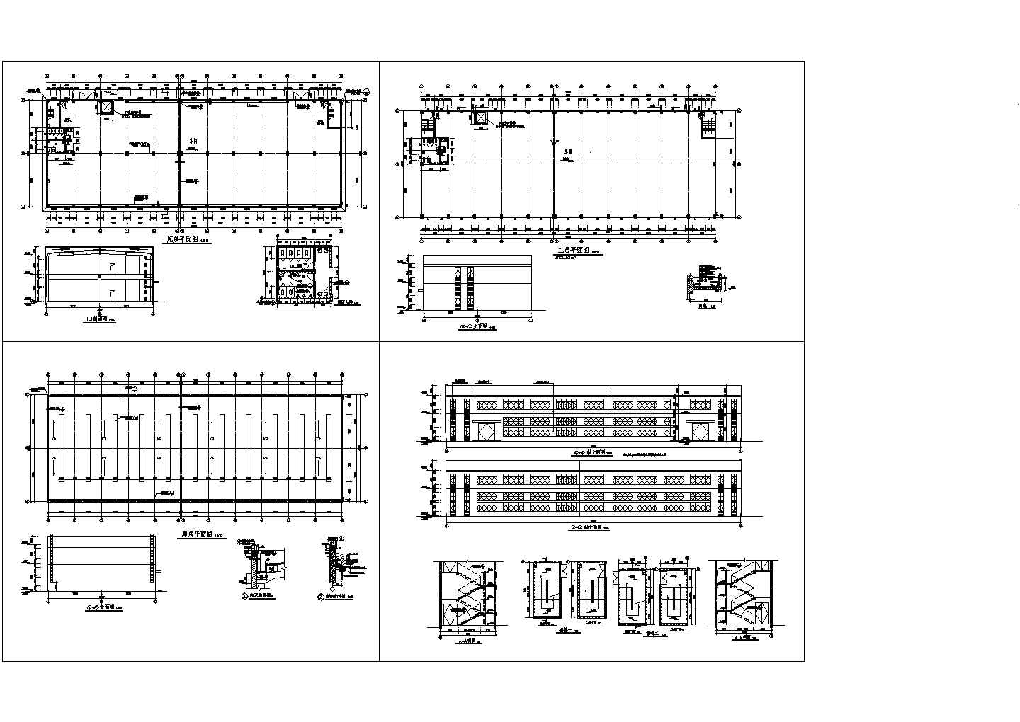 某现代标准大型车间建筑设计详细施工CAD图纸