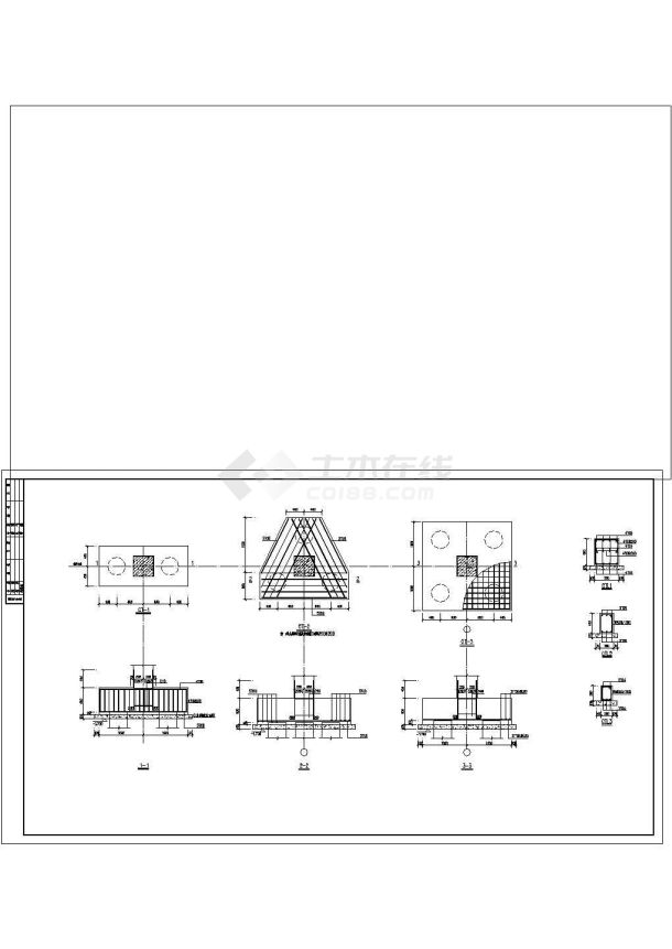 某现代标准型福馨花园结构设计详细施工CAD图纸-图二