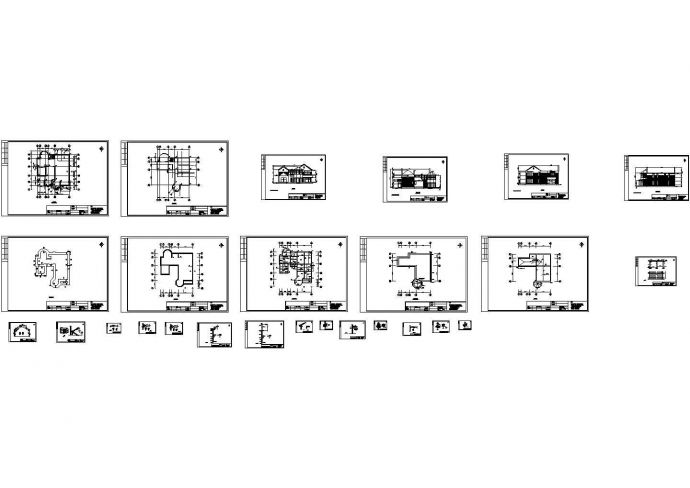 扬州市某别墅区2层小型别墅建筑设计CAD图纸（含效果图）_图1