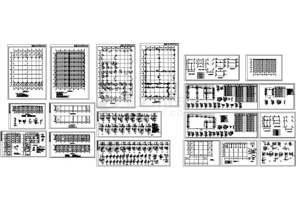 某经典现代风格本田展厅建筑结构设计详细施工CAD图纸-图一
