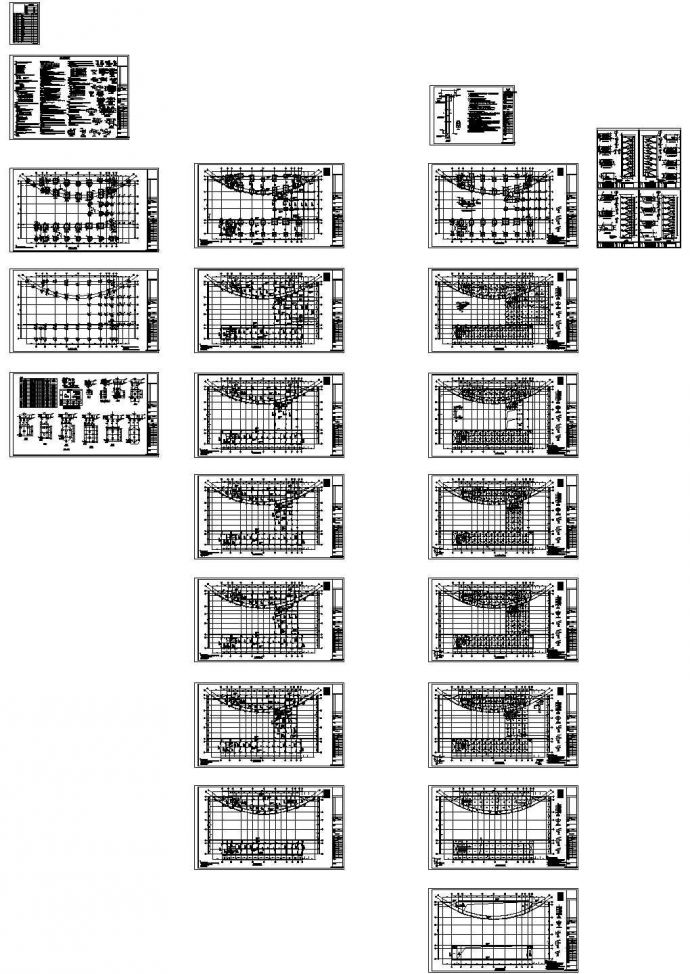 办公楼设计_某7层框架办公楼结构图cad图纸_图1