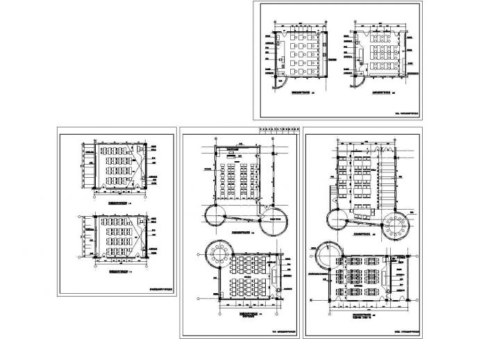 扬州某私立小学教学楼各教室平面布置设计CAD图纸_图1