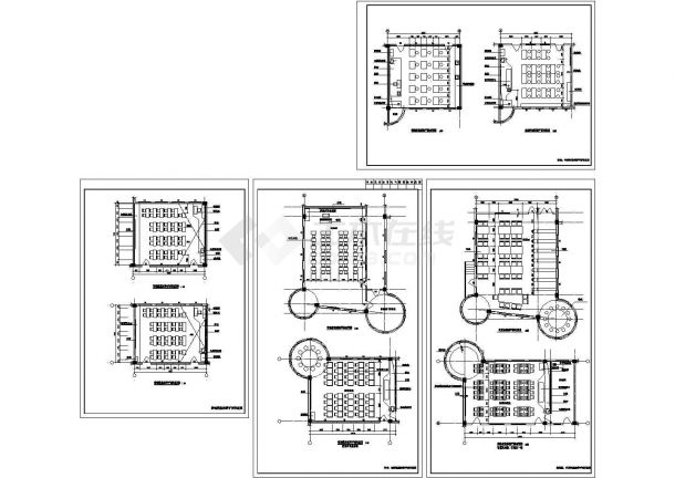 扬州某私立小学教学楼各教室平面布置设计CAD图纸-图二