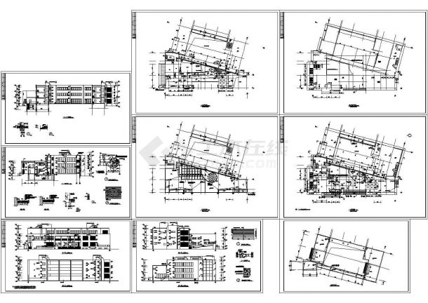 杭州某社区3层高档幼儿园建筑设计CAD图纸-图二