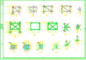 宝钢管道支架钢结构cad设计图纸-图二