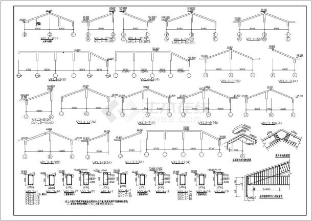 某标准现代经典住宅结构设计详细施工CAD图纸-图二