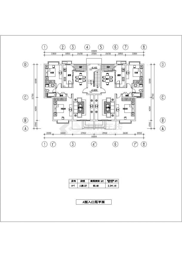 户型设计_住宅楼户型设计平面CAD图-图一