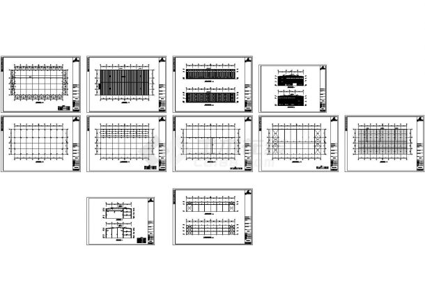 某标准现代河南三层钢结构工程设计详细施工CAD图纸-图一