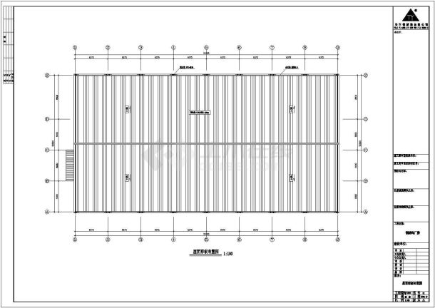 某标准现代河南三层钢结构工程设计详细施工CAD图纸-图二