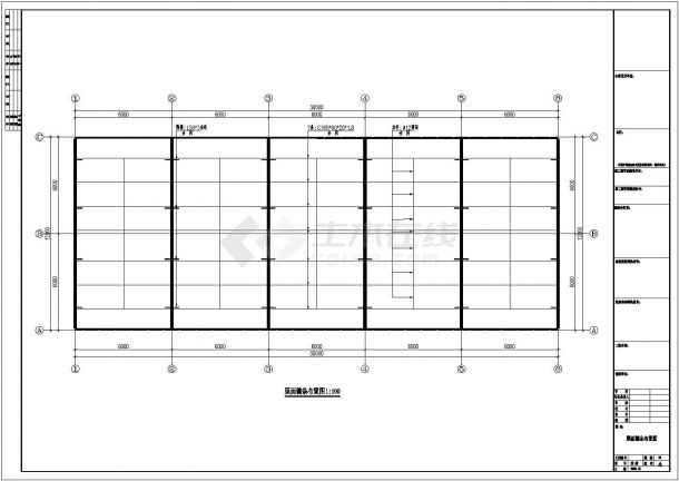 某标准现代南宁12米跨度工程设计详细施工CAD图纸-图二