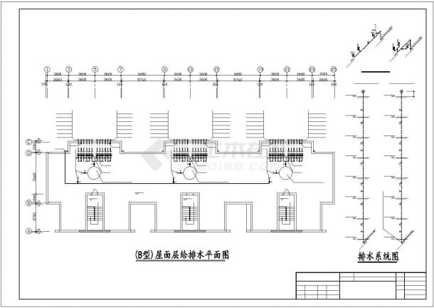 南方七层住宅冷热水及排水系统全套设计CAD图纸设计.dwg-图二