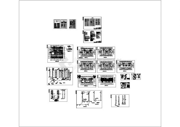 某九层普通住宅给排水全套设计CAD图纸.dwg-图一