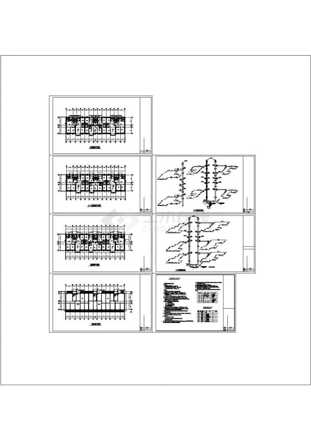 居民住宅楼散热器采暖系统全套设计CAD图纸设计.dwg-图一