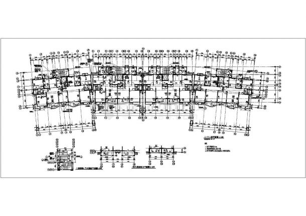 住宅设计_十四层住宅小区建筑施工CAD图-图二