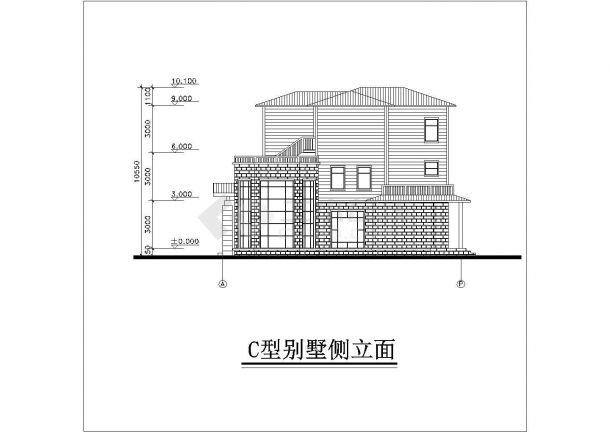 武汉市绿地花园小区330平米3层精装修高档独栋别墅平立面设计CAD图纸-图一