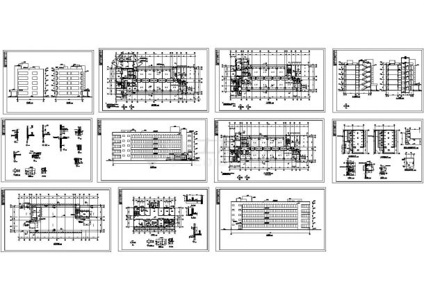 抚顺市某精神病医院5层综合楼建筑设计CAD施工图-图二