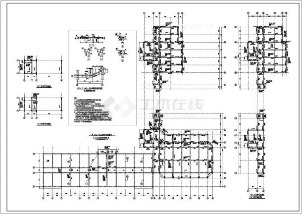某标准现代小学大楼结构设计详细施工CAD图纸-图二