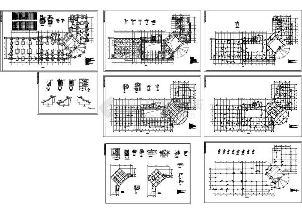 某标准现代酒店结构设计详细施工CAD图纸-图一