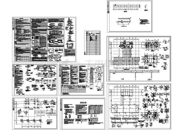 某标准现代加油站结构设计详细施工CAD图纸-图一