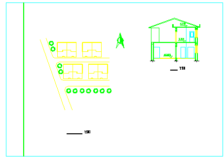 某农村住宅别墅建筑设计平立剖施工cad图纸_图1