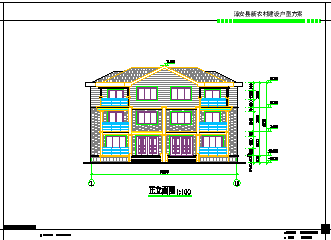 某别墅建筑设计cad施工图带效果图-图二