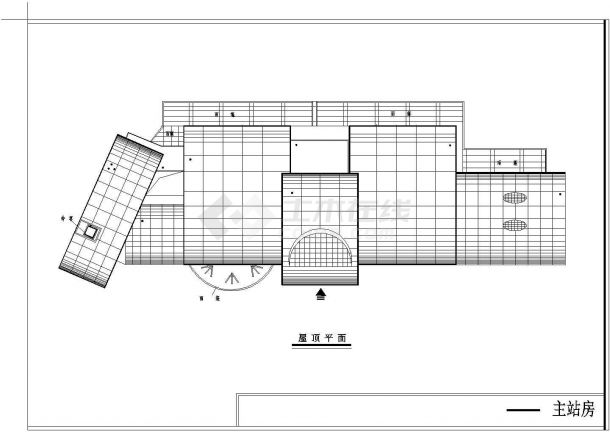 三层4678平方米长途汽车客运站全套建筑设计cad图纸-图一
