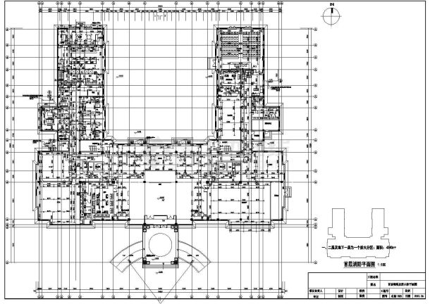 某地会所全套给排水Cad图纸（含喷淋及消火栓系统原理图）-图二