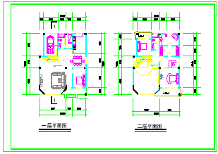 某地区别墅平立剖建筑cad设计施工图-图二