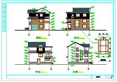 简单实用新型农村住宅建筑设计cad图纸-图一