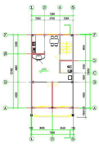 某地私人住宅楼cad建筑平立剖图纸-图二