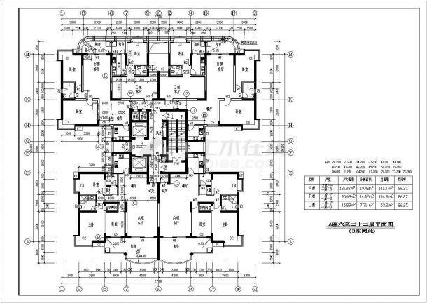 住宅设计_某高层住宅全套建筑施工CAD图-图一