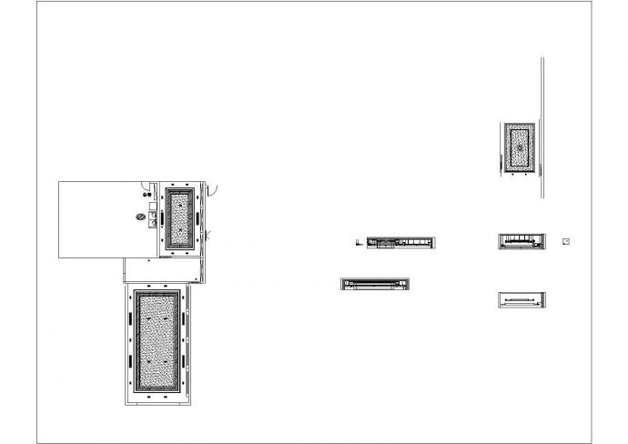 某美食城改造设计施工CAD详细完整天花大样图_图1