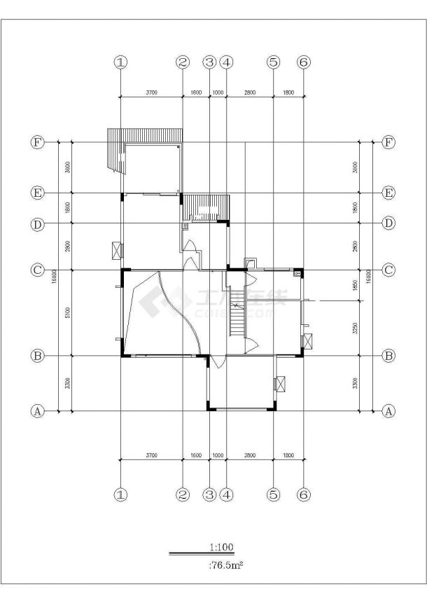 兰州市澜福苑小区250平米3层框混结构简约型别墅建筑设计CAD图纸-图一