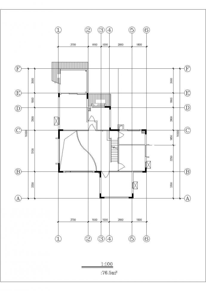 兰州市澜福苑小区250平米3层框混结构简约型别墅建筑设计CAD图纸_图1
