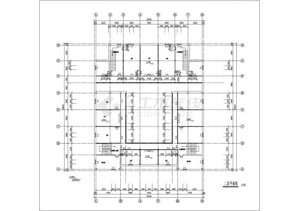 某多层框架结构仿古亭屋设计cad全套建筑施工图-图二