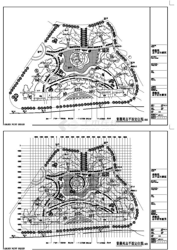 紫薇苑小区环境规划设计cad图(含平面图)-图二