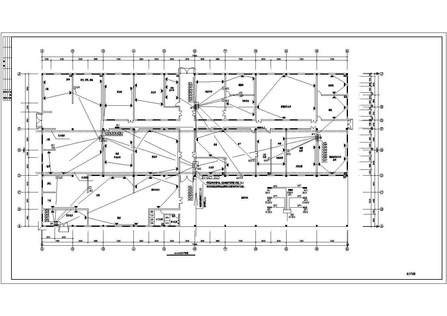 某钢铁制造厂房电气CAD详细施工图纸