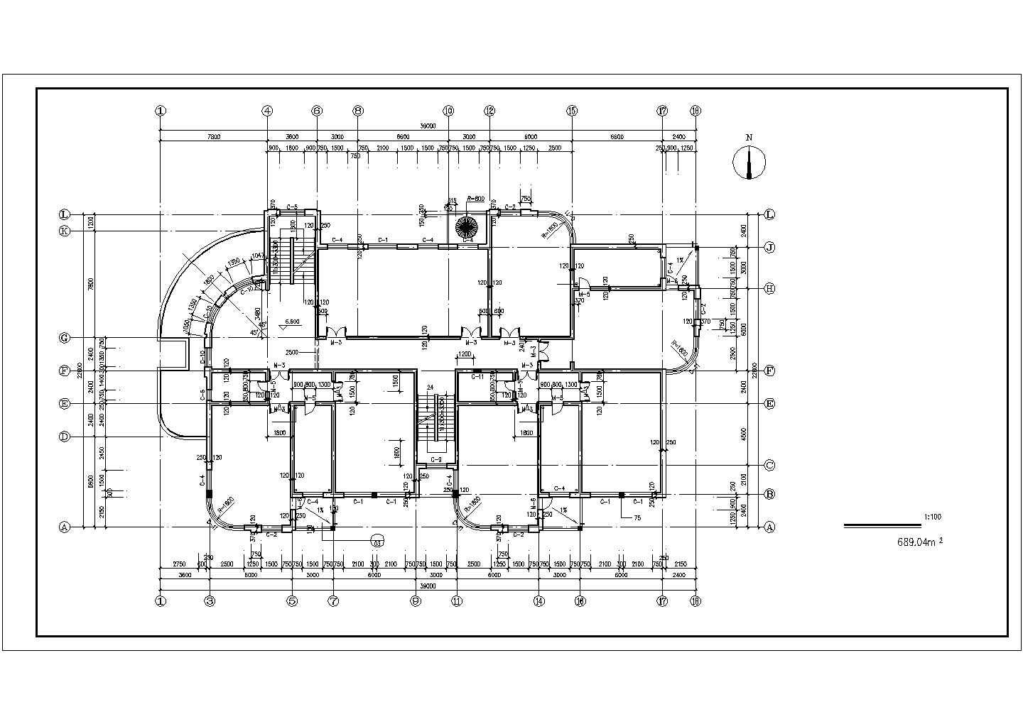 某地9班大型幼儿园施工设计CAD图纸