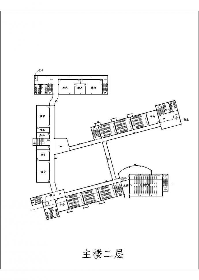某地18班小学楼建筑设计CAD图纸_图1