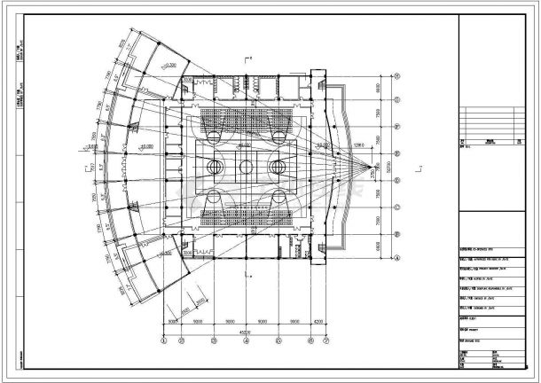 2层4499平米中学校体育馆建筑设计CAD施工图-图二