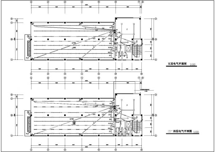 某工程六层车间电气CAD大样平面施工图_图1