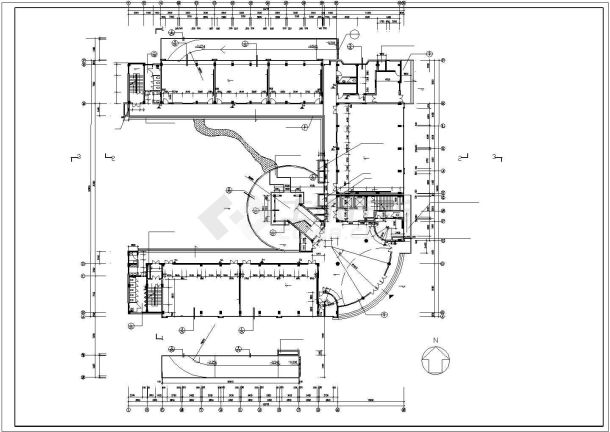 某大学高层教学综合楼建筑施工CAD图-图二