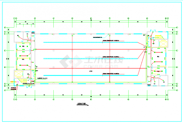 工业园厂房水电施工CAD图纸设计-图一