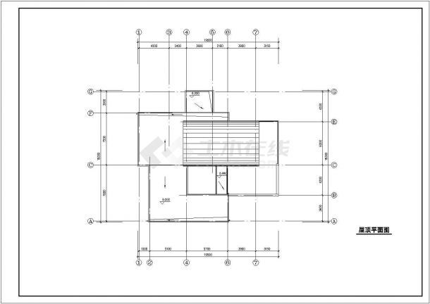 保定市某避暑山庄3层坡地设游泳池的现代风格别墅建筑设计CAD图纸-图二
