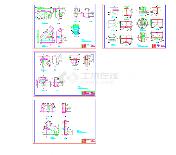 42m*7.8m活动式桁架钢引桥CAD设计图纸-图二