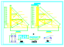 某楼顶广告牌钢结构结构cad施工图纸_图1