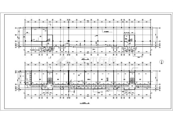 广西南宁某中学教学楼建筑施工CAD图纸-图二